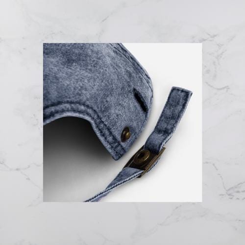 Embroidered Tin Foil Vintage Washed Hat