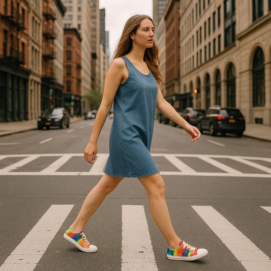 Low Top Tie Dye Retro Canvas Sneakers