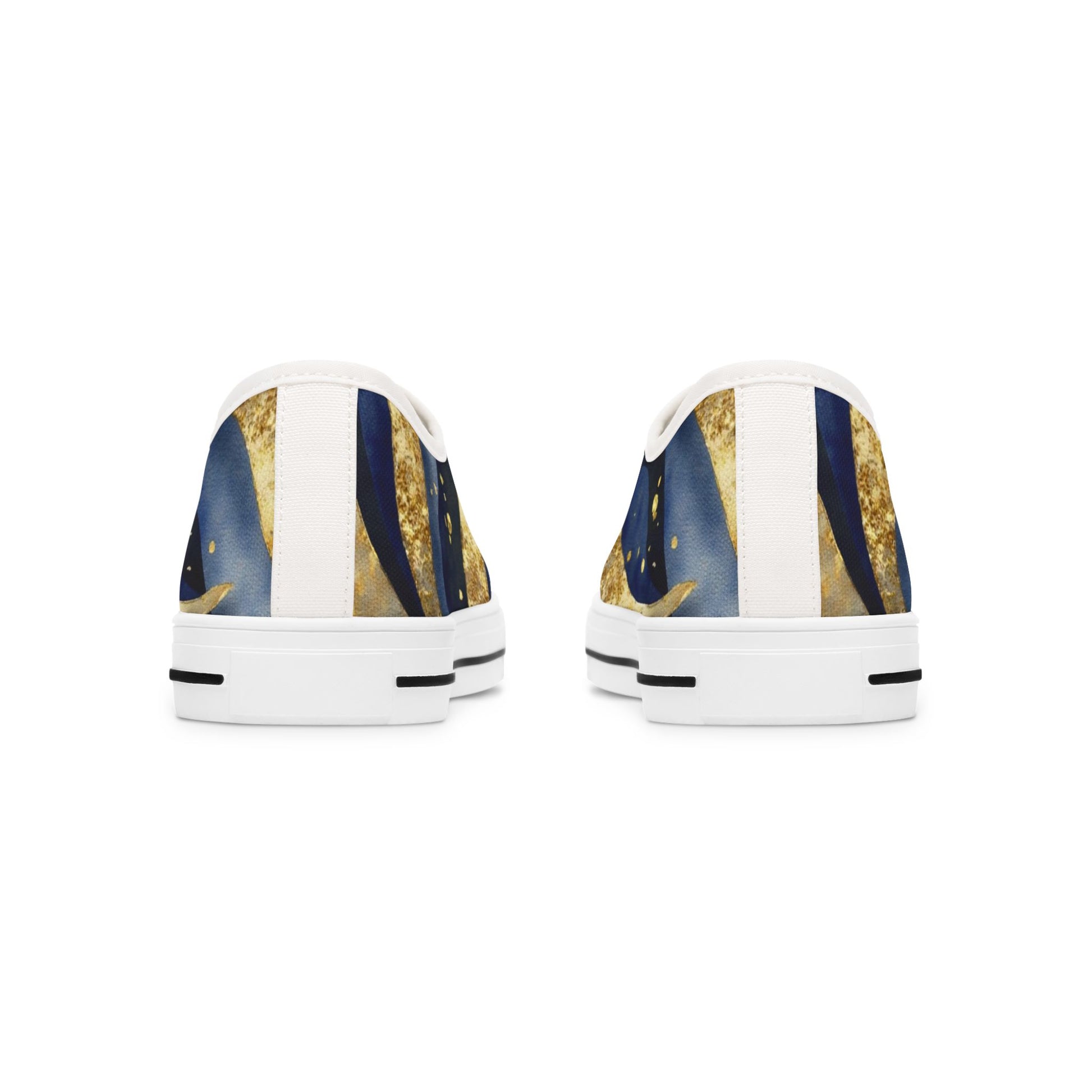 Pair of sneakers with abstract design on a white background