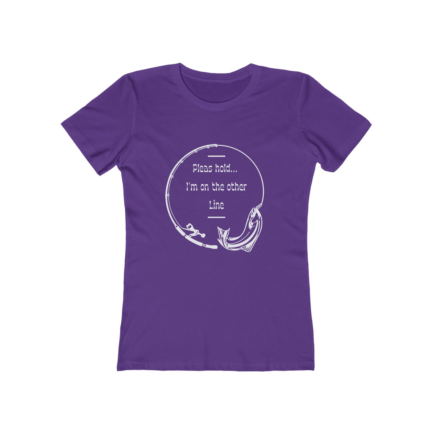 Funny Fishing T-Shirt – "Please Hold... I’m On the Other Line" Graphic Tee | Gift for Fisherman | Humor Outdoors Shirt for Anglers