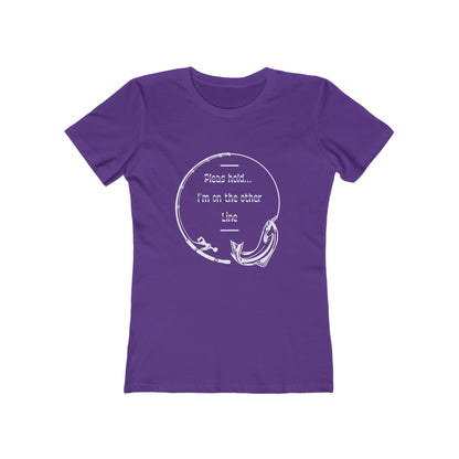 Funny Fishing T-Shirt – "Please Hold... I’m On the Other Line" Graphic Tee | Gift for Fisherman | Humor Outdoors Shirt for Anglers