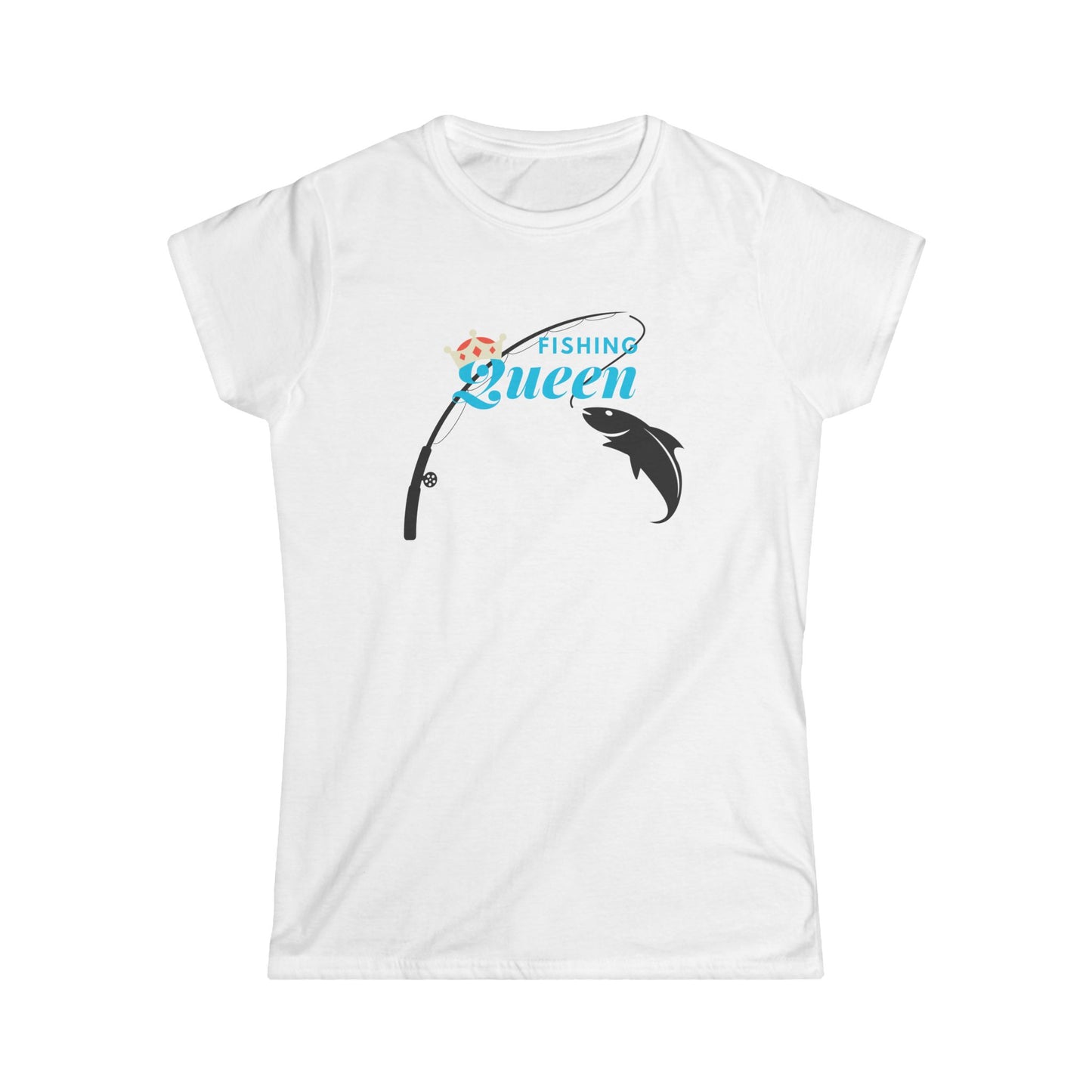 Fishing Queen Tee, Fishing Rod Fish Shirt, Women's Fishing T-Shirt, Angler Gift, Outdoor Apparel
