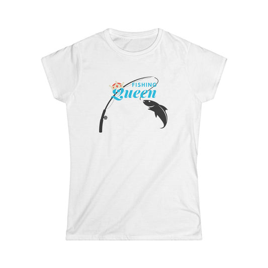 Fishing Queen Tee, Fishing Rod Fish Shirt, Women's Fishing T-Shirt, Angler Gift, Outdoor Apparel