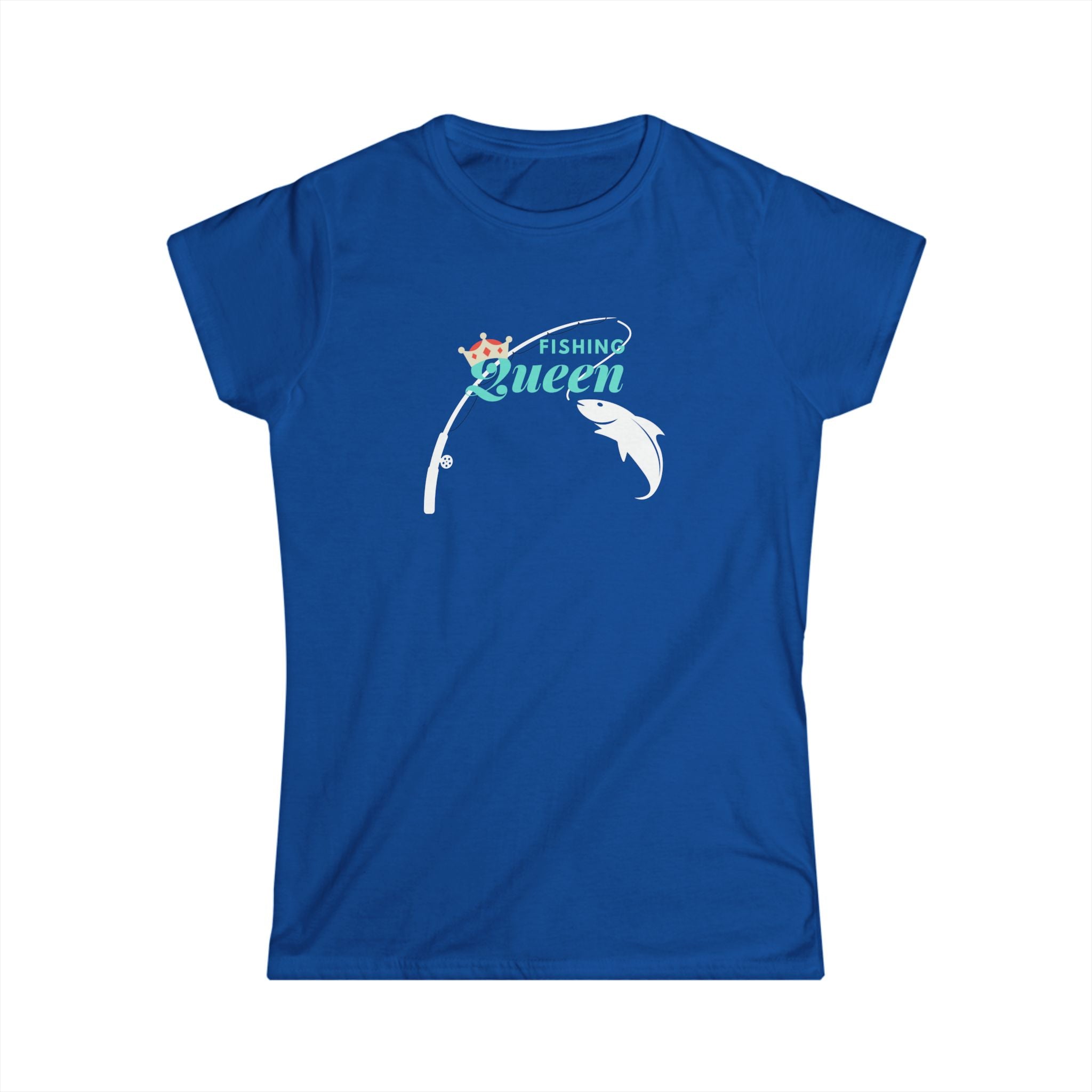 Fishing Queen Tee, Fishing Rod Fish Shirt, Women's Fishing T-Shirt, Angler Gift, Outdoor Apparel
