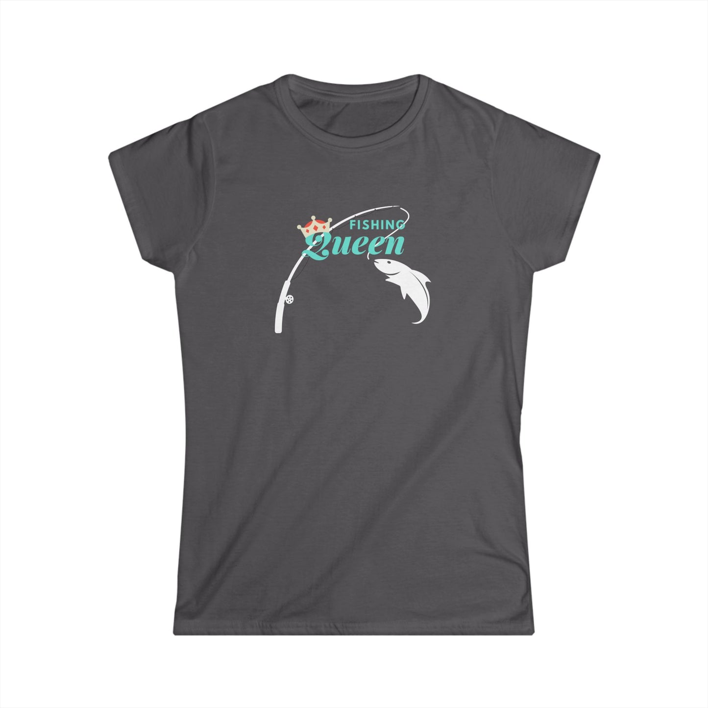 Fishing Queen Tee, Fishing Rod Fish Shirt, Women's Fishing T-Shirt, Angler Gift, Outdoor Apparel