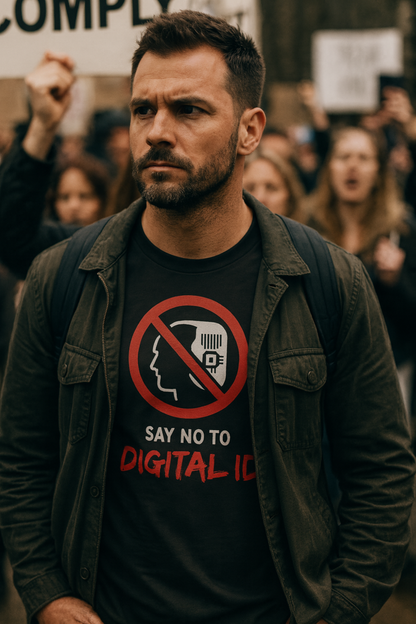 Anti-Digital ID Unisex T-Shirt - Say No to Digital ID