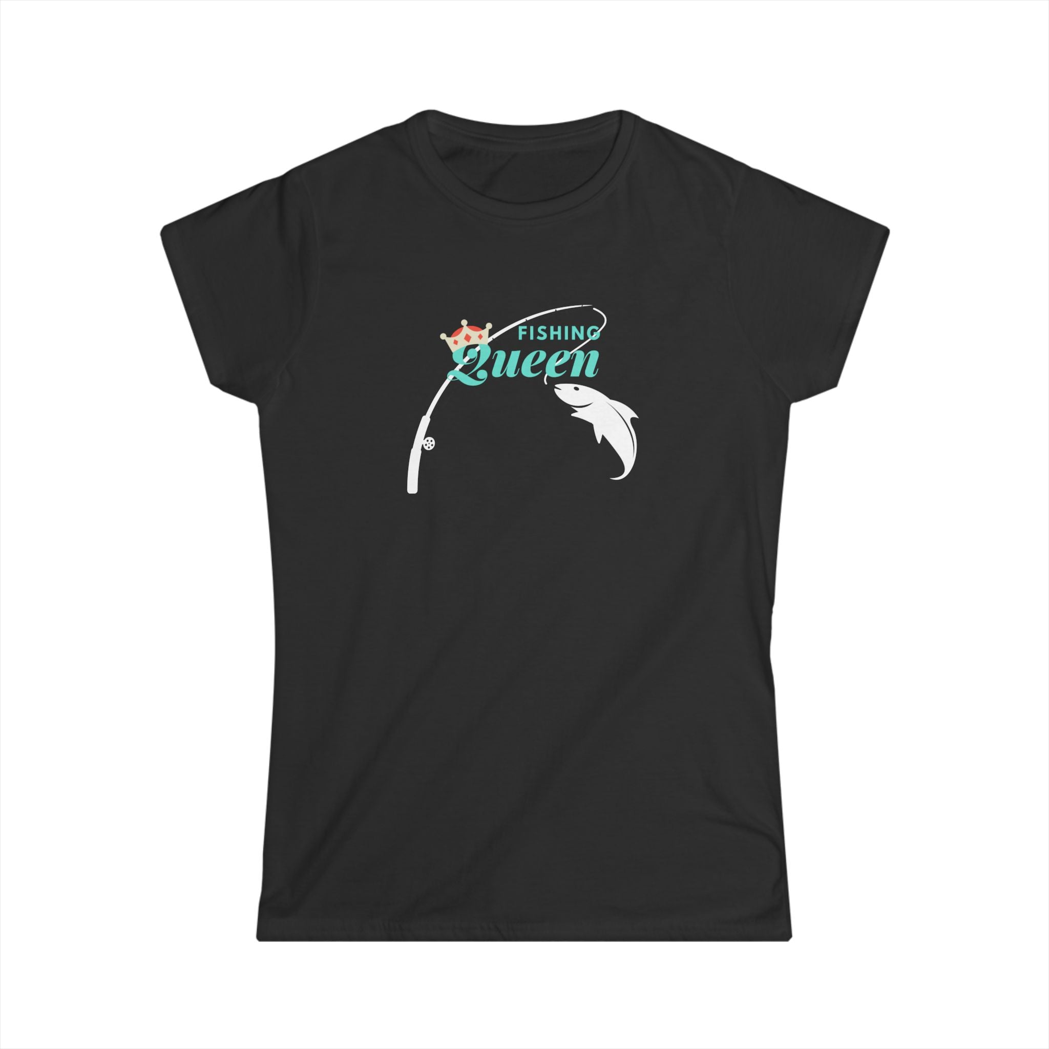 Fishing Queen Tee, Fishing Rod Fish Shirt, Women's Fishing T-Shirt, Angler Gift, Outdoor Apparel