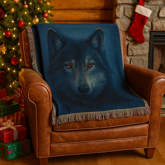 Wolf Throw Blanket | Animal Print | Wildlife Print Tapestry