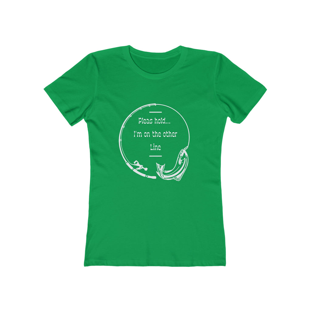 Funny Fishing T-Shirt: Hold I'm on the Other Line, Fisherman Gift