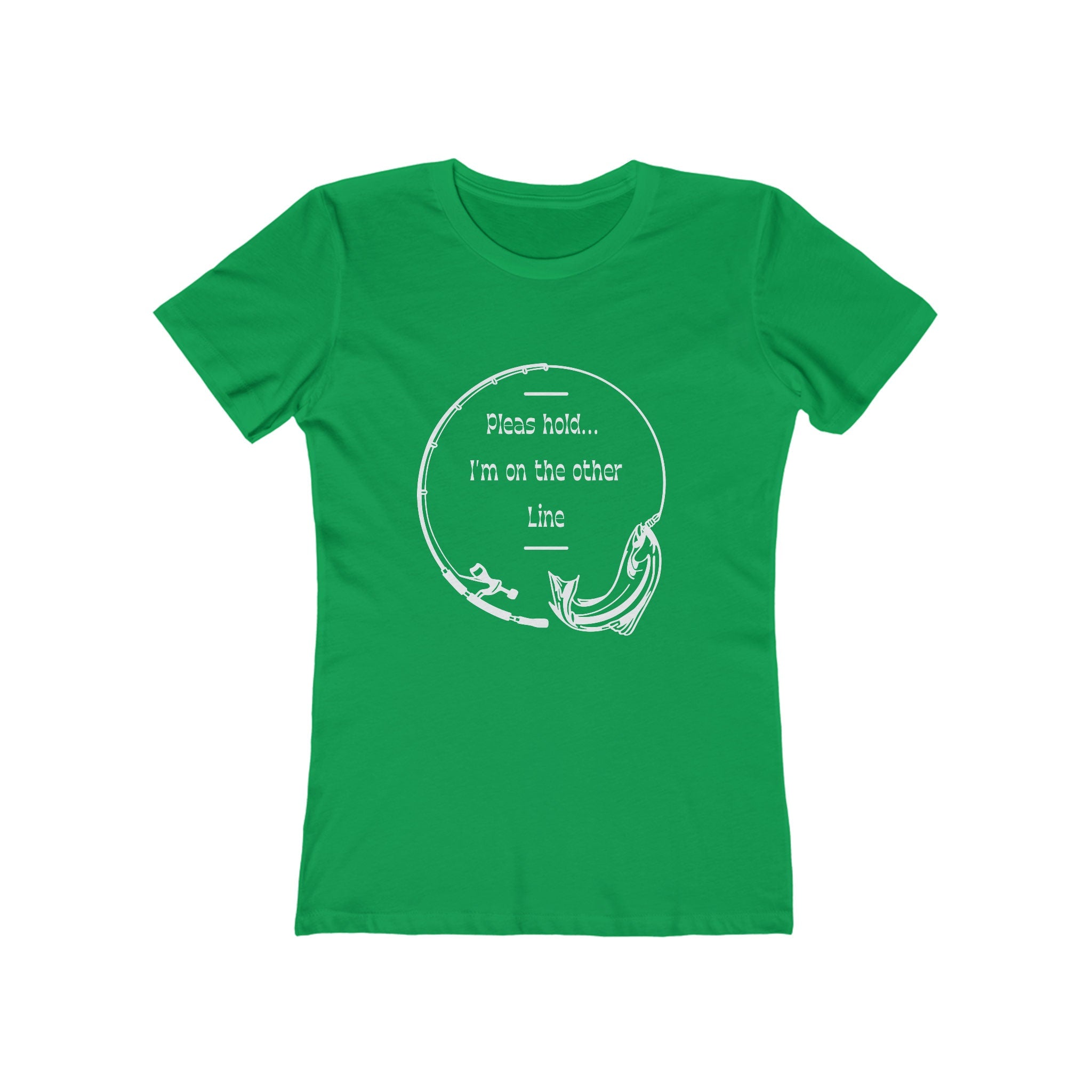 Funny Fishing T-Shirt: Hold I'm on the Other Line, Fisherman Gift