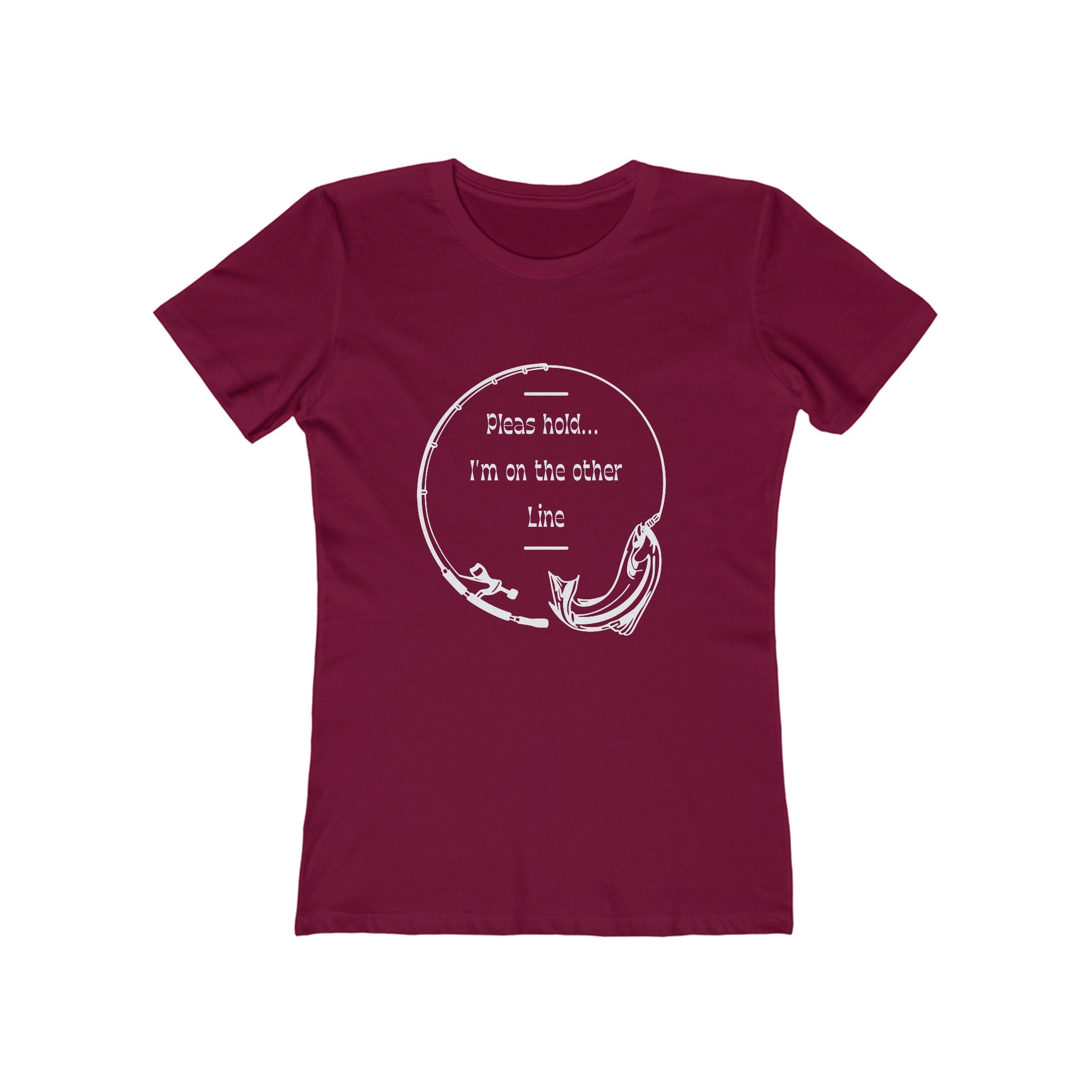 Funny Fishing T-Shirt: Hold I'm on the Other Line, Fisherman Gift