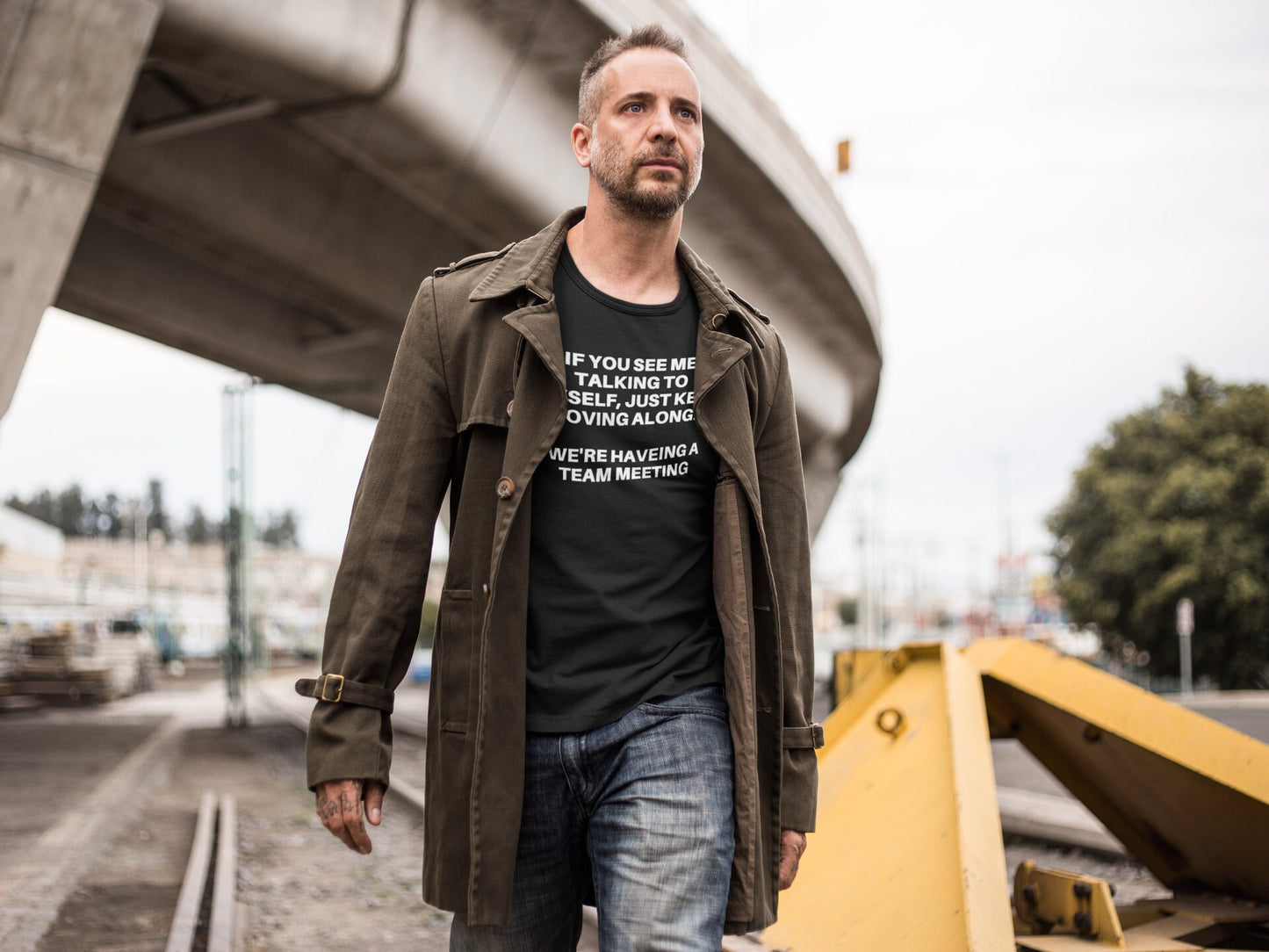 Funny Introvert T-Shirt: Self Talk Team Meeting Graphic Tee