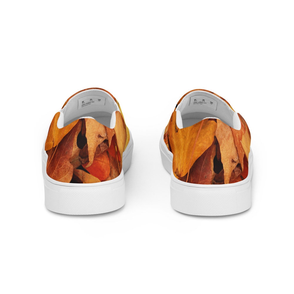 Fall Leaves Women's Canvas Slip-On Sneakers: Autumn Deck Shoes