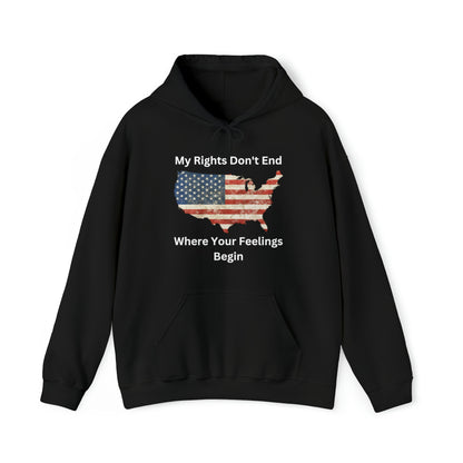 Freedom Statement Hoodie: Distressed USA Flag, Unisex Patriotic Sweatshirt