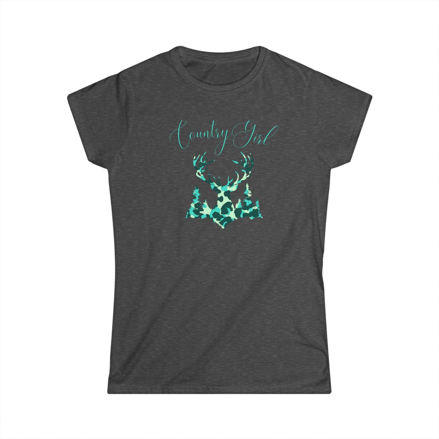 Camo Deer T-Shirt: Country Girl Woodland Silhouette Tee