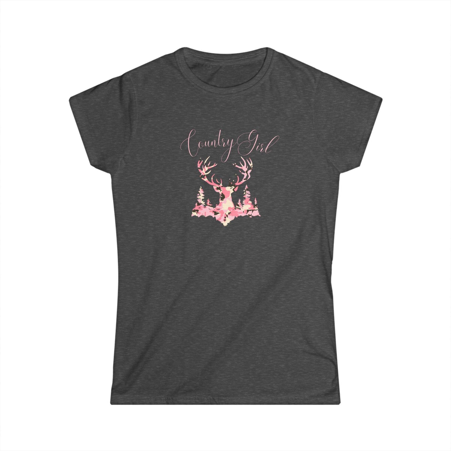 Camo Deer Women's Tee: Country Girl Woodland Silhouette