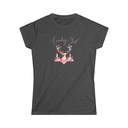 Camo Deer Women's Tee: Country Girl Woodland Silhouette