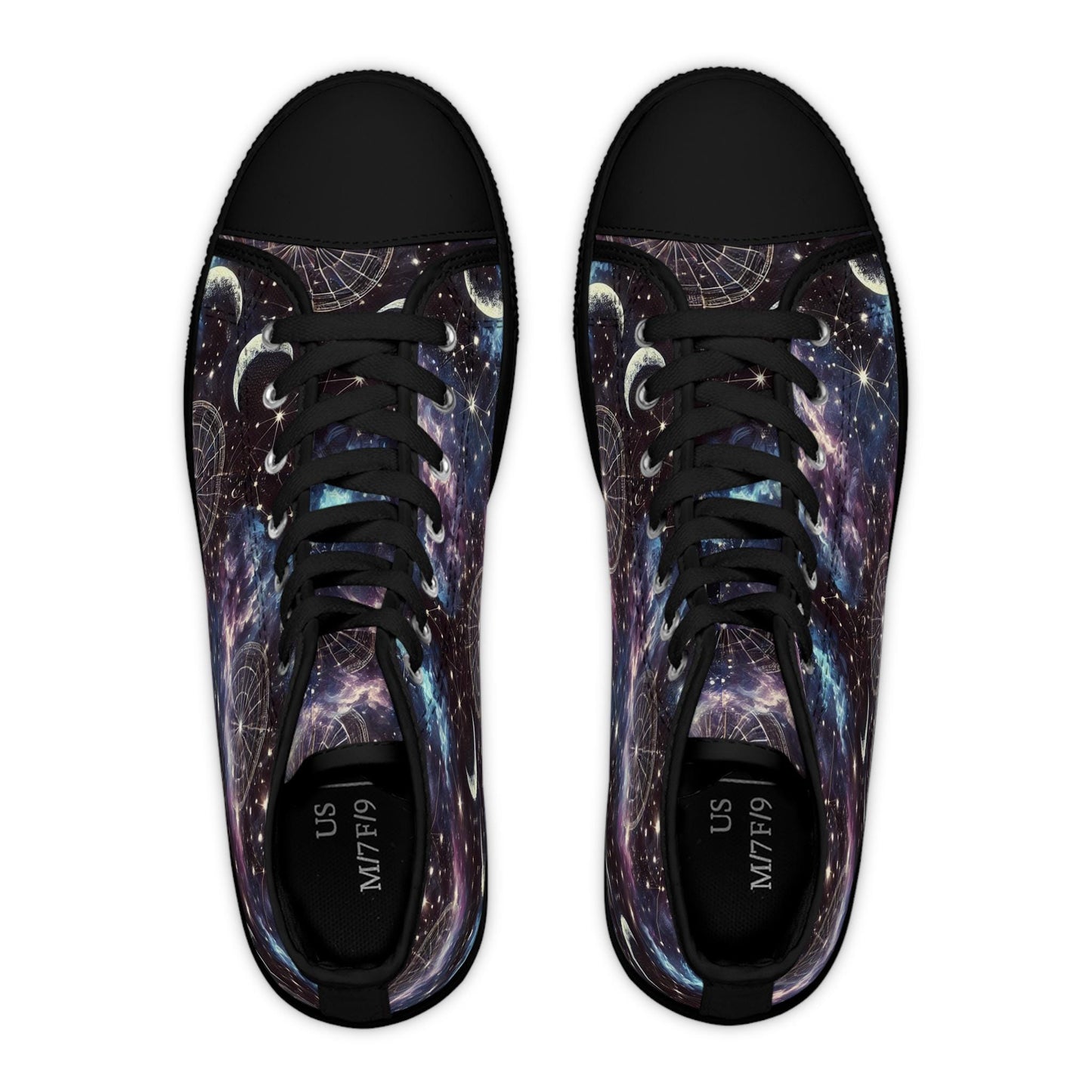 Celestial High Top Sneakers: Space Pattern Galaxy Shoes