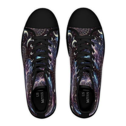 Celestial High Top Sneakers: Space Pattern Galaxy Shoes