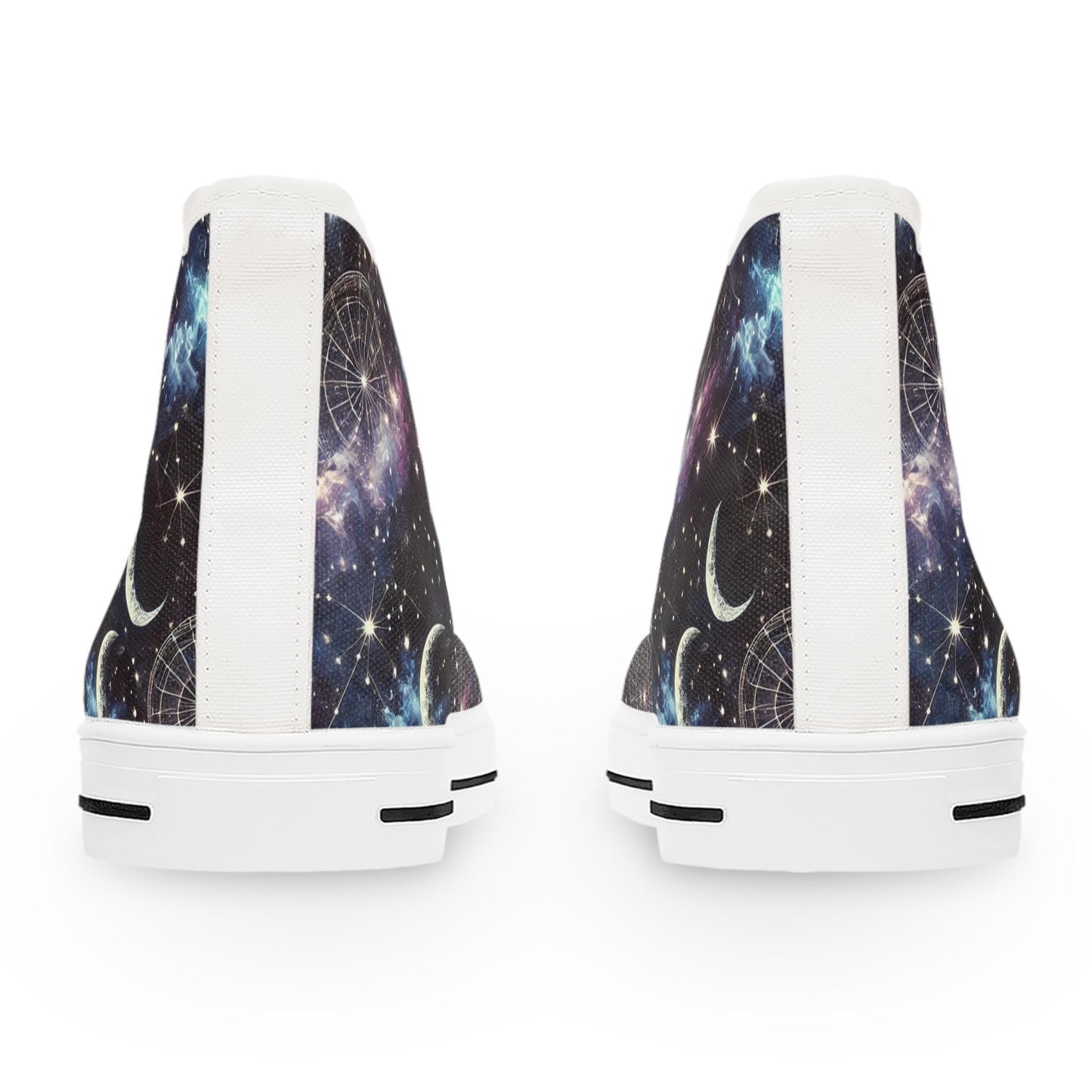 Celestial High Top Sneakers: Space Pattern Galaxy Shoes
