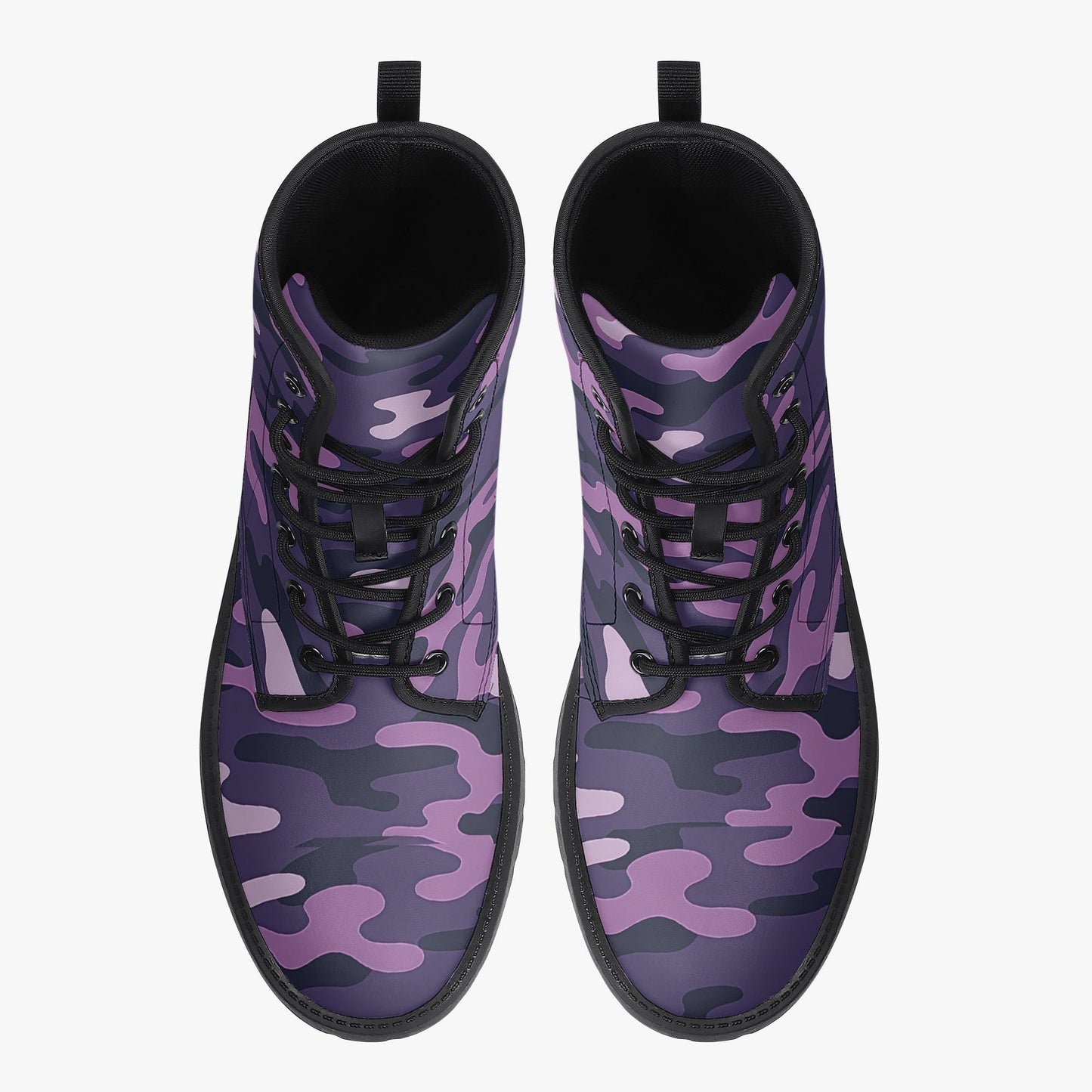 Unisex Purple Camo Waterproof Combat Boots