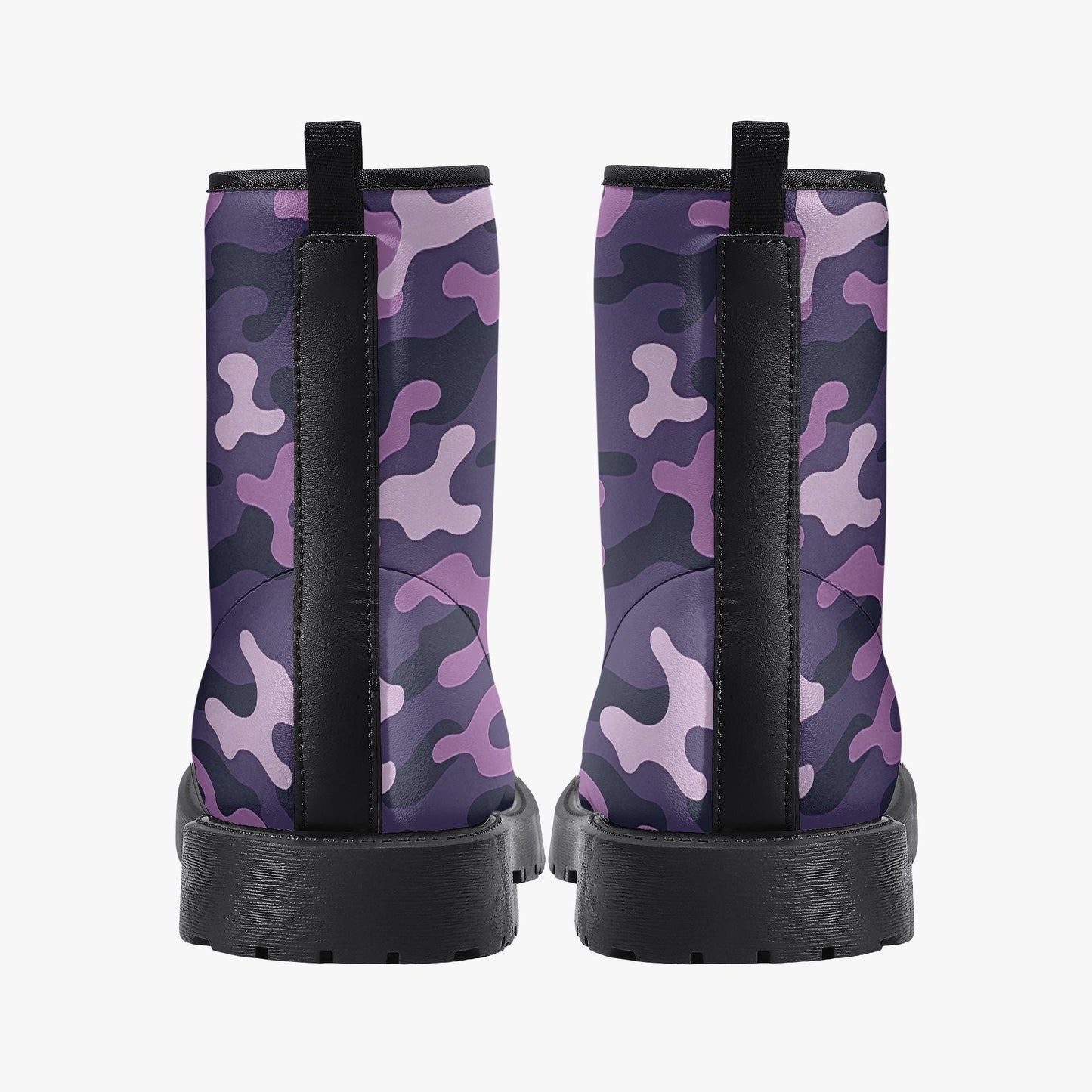 Unisex Purple Camo Waterproof Combat Boots