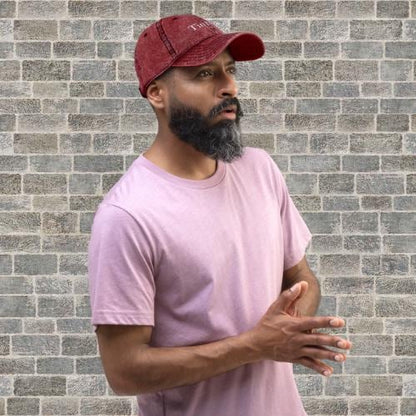 Embroidered Tin Foil Vintage Washed Hat