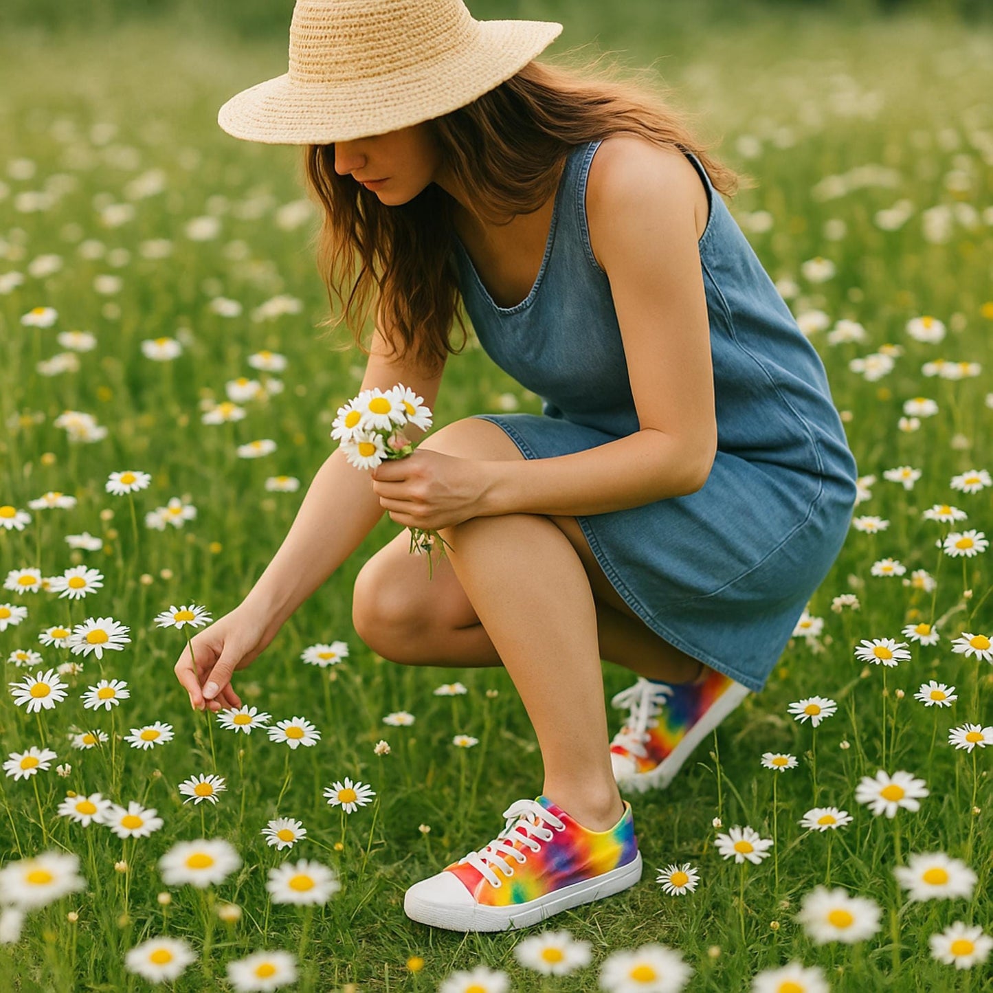 Low Top Tie Dye Retro Canvas Sneakers
