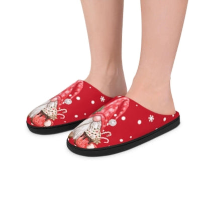 Festive Santa Gnome Slippers: Cozy Christmas House Shoes for Women, Adorable Holiday Footwear Gift