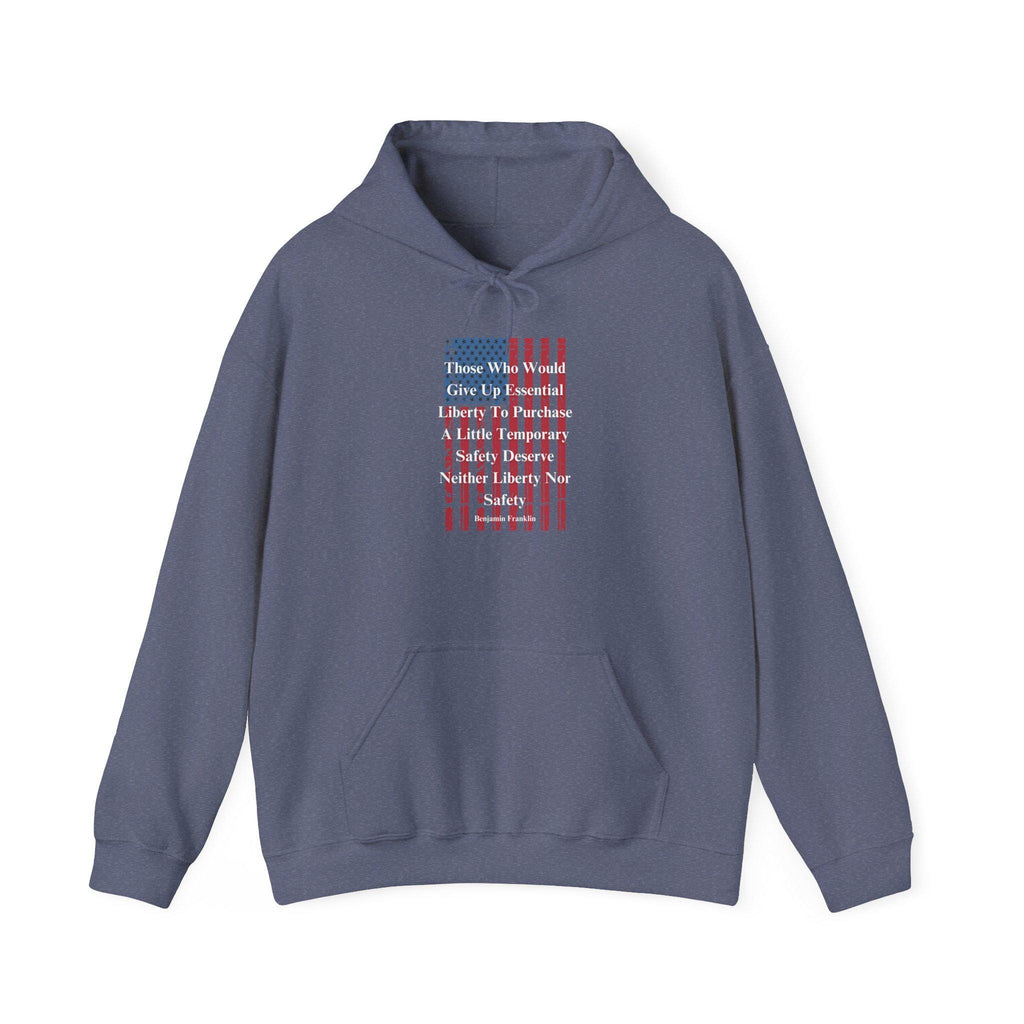 Ben Franklin Quote Hoodie: Patriotic Liberty Clothing