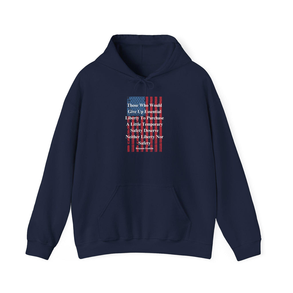 Ben Franklin Quote Hoodie: Patriotic Liberty Clothing