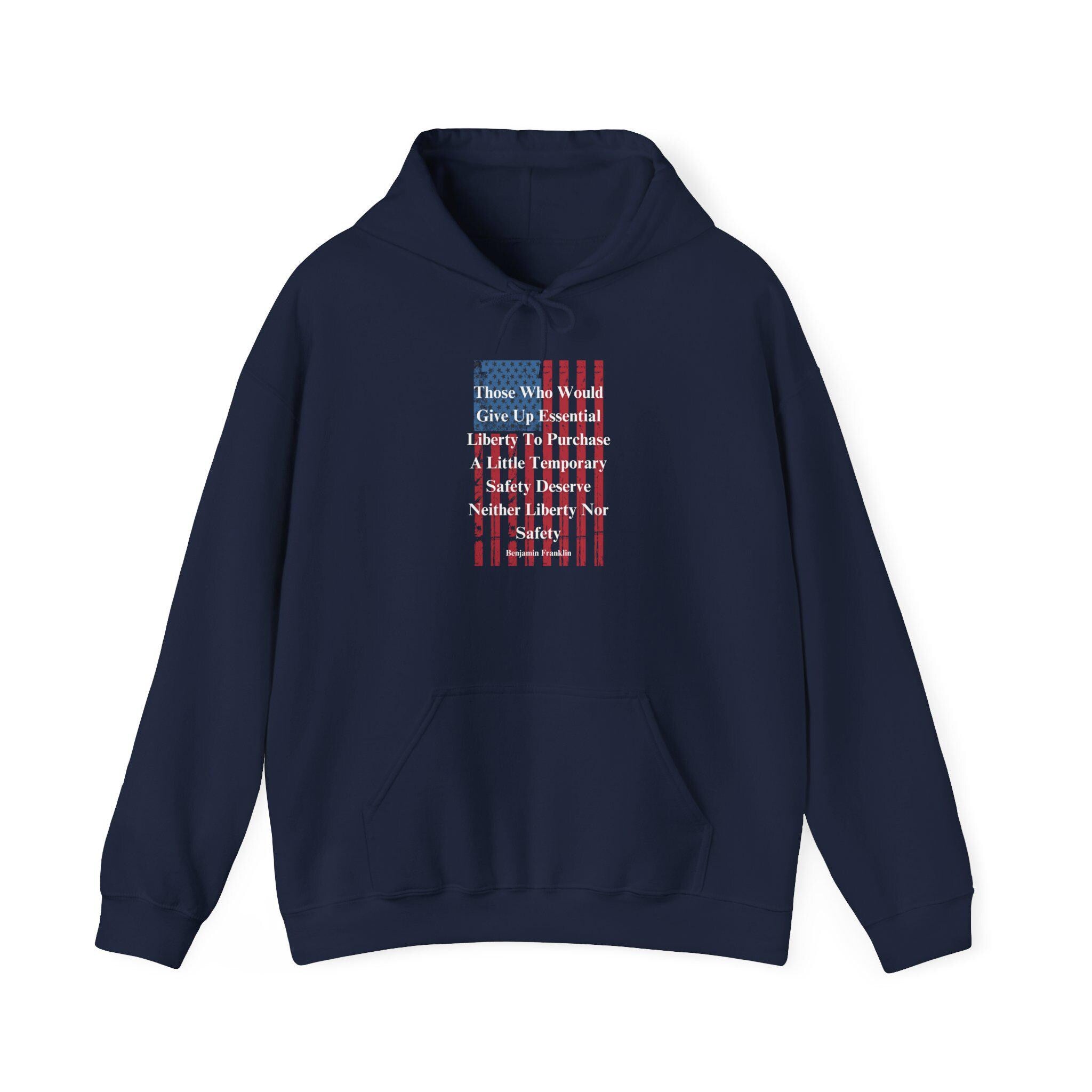 Ben Franklin Quote Hoodie: Patriotic Liberty Clothing
