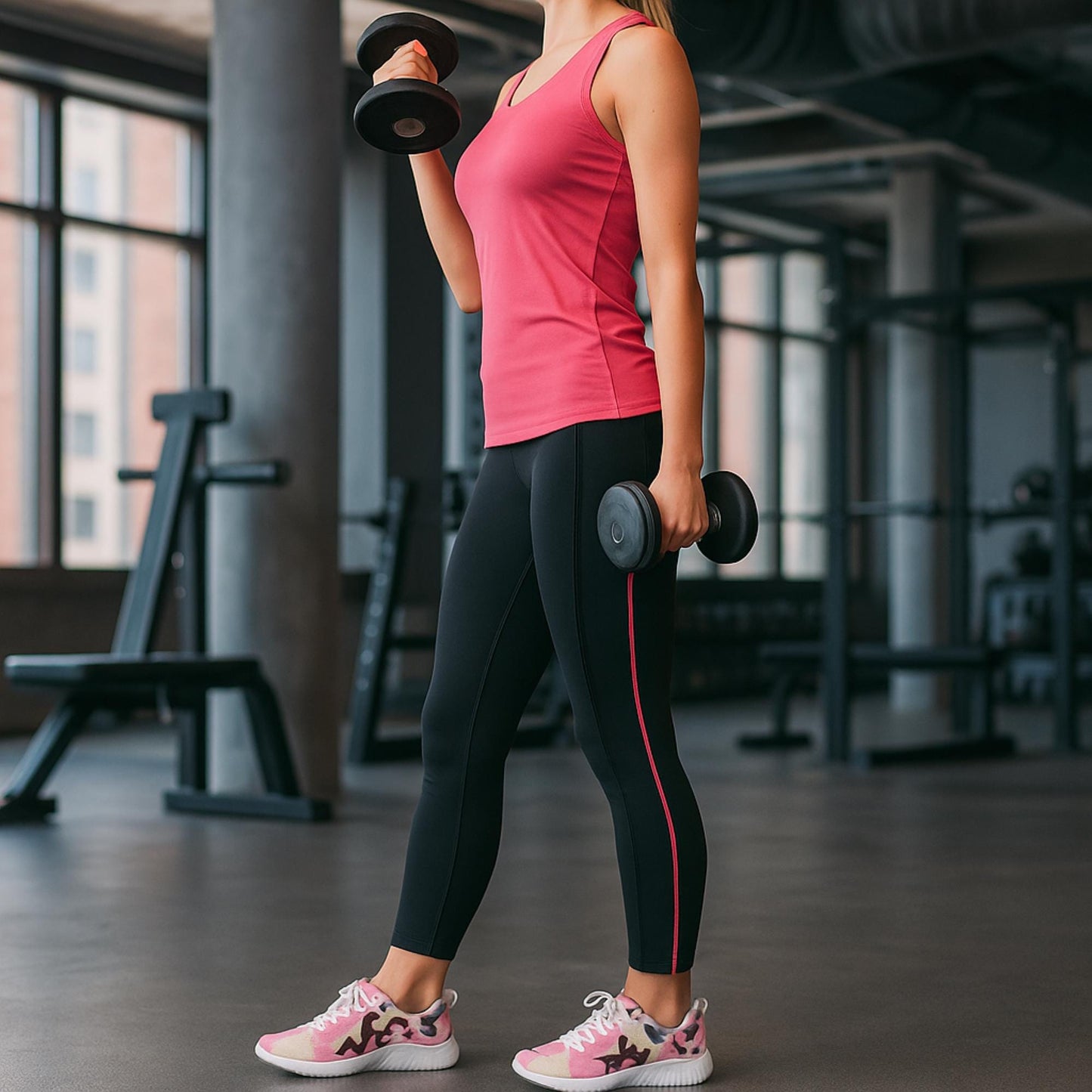 Pink Camo Athletic Lightweight Sneakers