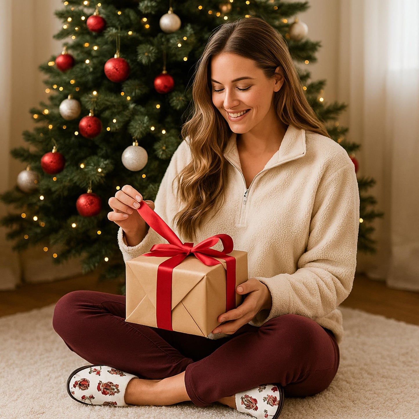 Christmas Santa & Reindeer Slippers