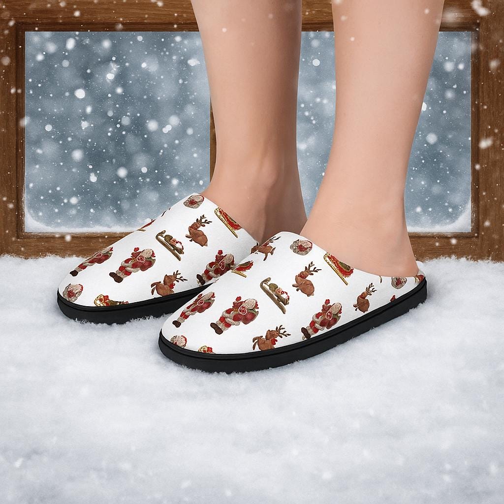 Christmas Santa & Reindeer Slippers