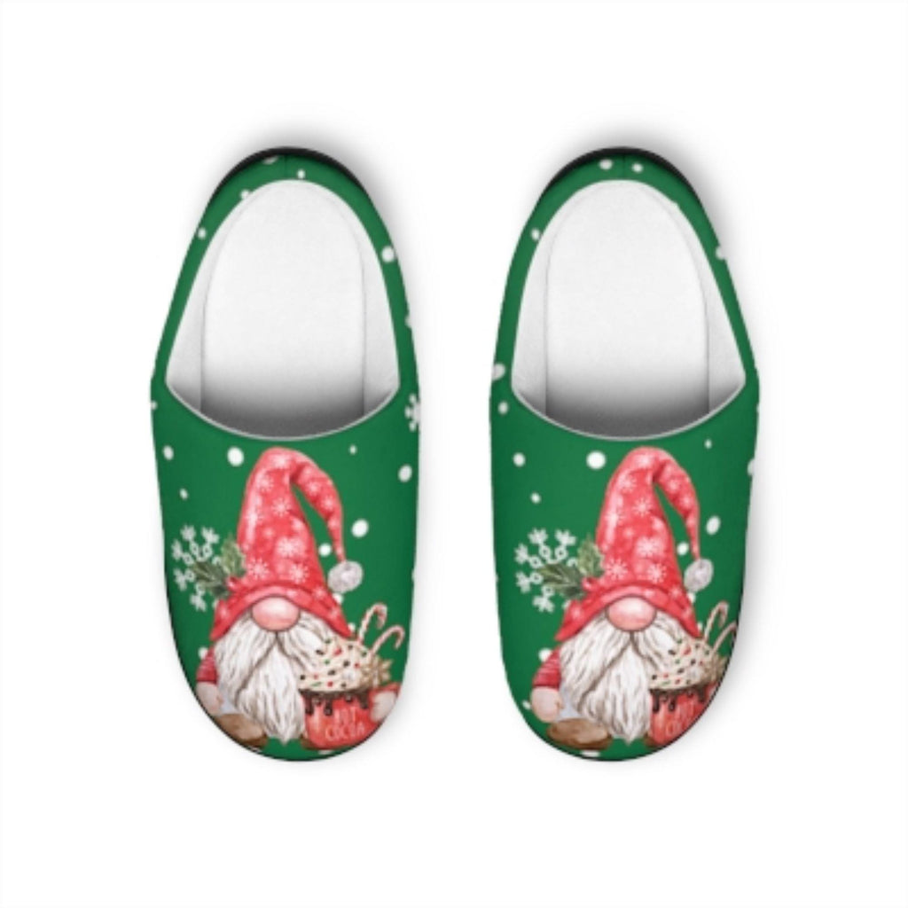 Festive Santa Gnome Slippers: Cozy Christmas Footwear for Women, Indoor Holiday House Shoes