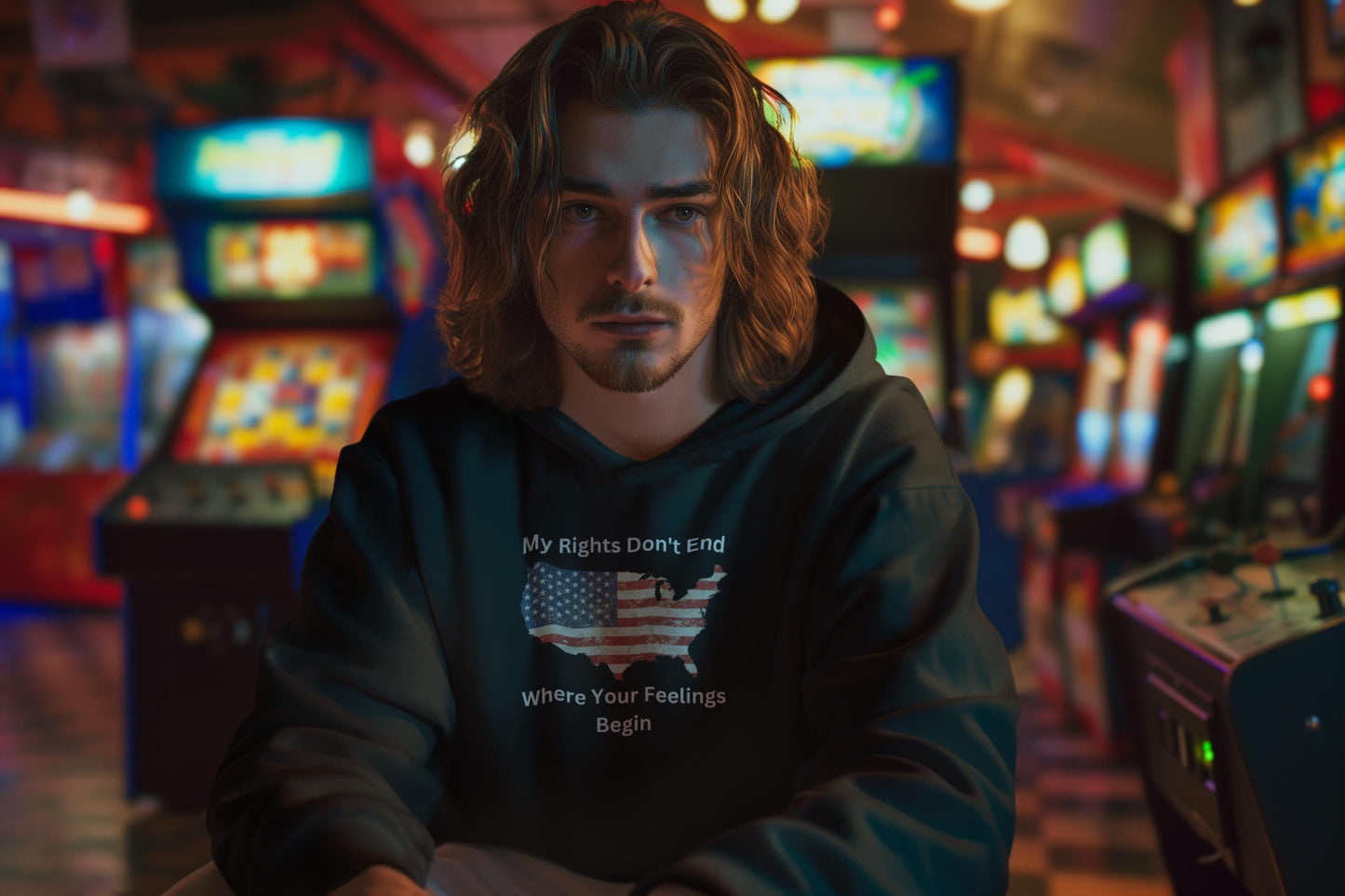 Freedom Statement Hoodie: Distressed USA Flag, Unisex Patriotic Sweatshirt