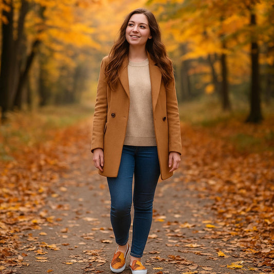 Fall Leaves Women's Canvas Slip-On Sneakers: Autumn Deck Shoes