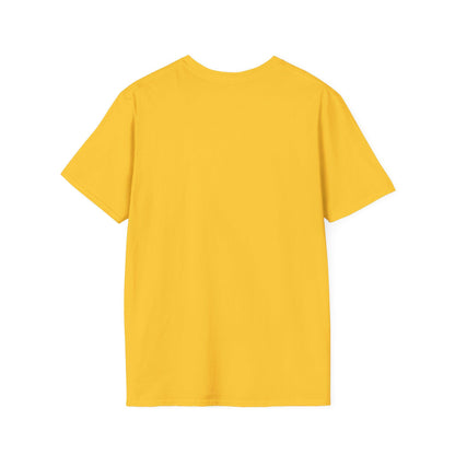 Flat lay of a yellow unisex t-shirt showing the back side. The shirt features a classic crew neck and short sleeves, displayed on a white background with no graphics or text visible.
